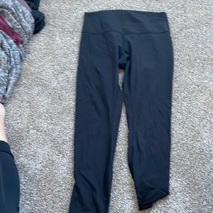 Black lulu leggings barely worn size 10